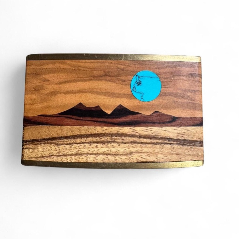 Vintage Rare Desert Mountain Craft Belt Buckle